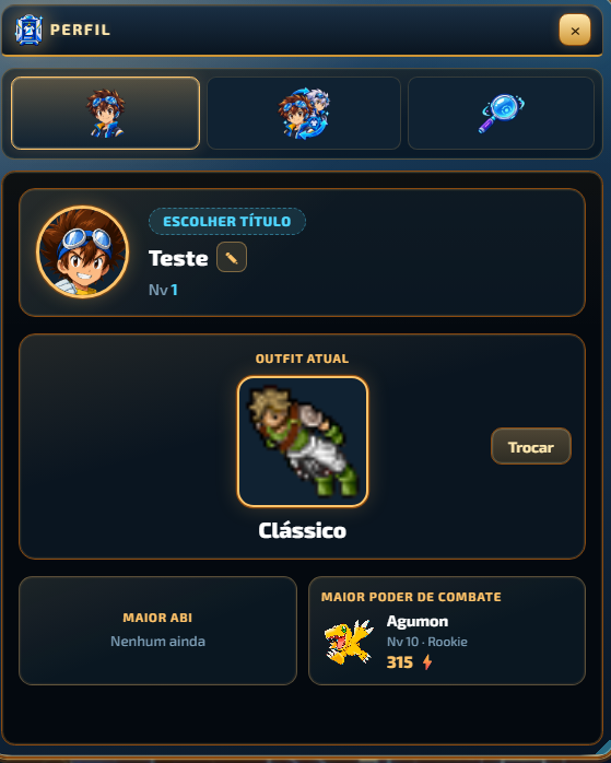 Aba Perfil do Domador